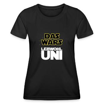 Das wars, Lebwohl Uni! - Frauen Funktions-T-Shirt - Schwarz - Vorne - AI Model Female 172 light (172cm)