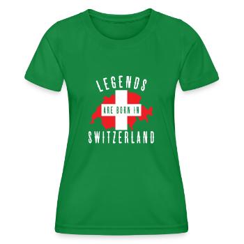 Suisse - T-shirt sport Femme - vert - Devant - AI Model Female 172 dark (172cm)