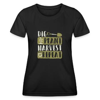 Vie agricole - T-shirt sport Femme - noir - Devant - AI Model Female 172 light (172cm)