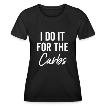 Je le fais pour les glucides - T-shirt sport Femme - noir - Devant - AI Model Female 172 light (172cm)