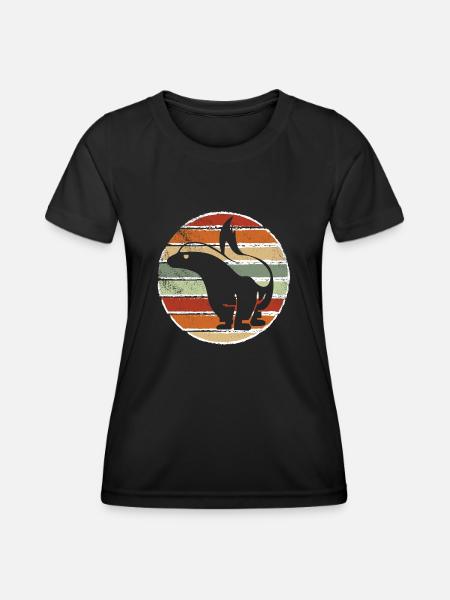 Retro Honigdachs Vintage Honigdachs - Frauen Funktions-T-Shirt - Schwarz