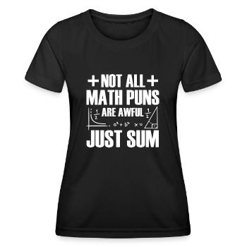 Professeur de mathématiques Mathématicien Professeur de mathématiques Mathématiques - T-shirt sport Femme - noir - Devant - AI Model Female 172 light (172cm)