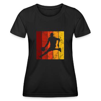 Basketteur basket-ball basket-ball - T-shirt sport Femme - noir - Devant - AI Model Female 172 light (172cm)