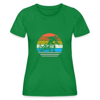Vintage Speedway - Women's Functional T-Shirt - kelly green - Front - AI Model Female 172 dark (172cm)