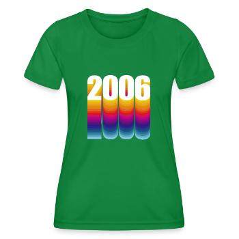 Naissance 2006 Année de naissance - T-shirt sport Femme - vert - Devant - AI Model Female 172 dark (172cm)
