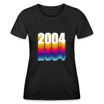 Jahrgang 2004 Geburtsjahr - Frauen Funktions-T-Shirt - Schwarz - Vorne - AI Model Female 172 light (172cm)