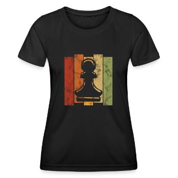 Échecs rétro échecs d’échecs - T-shirt sport Femme - noir - Devant - AI Model Female 172 light (172cm)