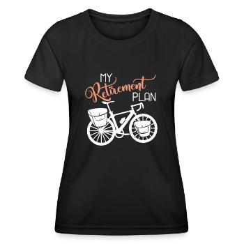 Balade à vélo Cyclisme - T-shirt sport Femme - noir - Devant - AI Model Female 172 light (172cm)