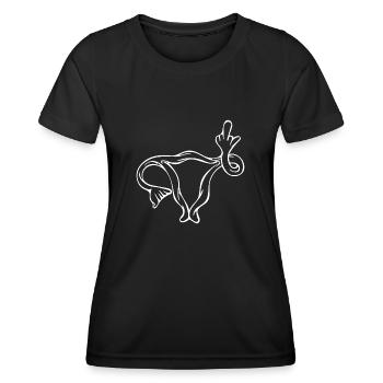 Utérus Feminisme feminisme utérin - T-shirt sport Femme - noir - Devant - AI Model Female 172 light (172cm)