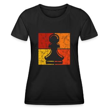 Jeu d’échecs rétro jeu d’échecs jeu d’échecs - T-shirt sport Femme - noir - Devant - AI Model Female 172 light (172cm)
