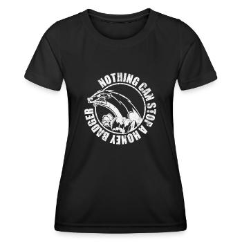 honey badger - Women's Functional T-Shirt - black - Front - AI Model Female 172 light (172cm)