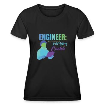 Ingénieur ingénieur technicien électrique Construction mécanique - T-shirt sport Femme - noir - Devant - AI Model Female 172 light (172cm)