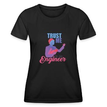 Ingenieur - Frauen Funktions-T-Shirt - Schwarz - Vorne - AI Model Female 172 light (172cm)