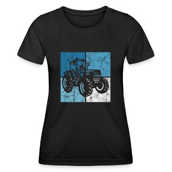 Tracteurs tracteurs tracteurs tracteurs tracteur rétro ferme - T-shirt sport Femme - noir - Devant - AI Model Female 172 light (172cm)