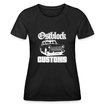 Trabi Trabbi Ostblock Customs DDR Auto - Frauen Funktions-T-Shirt - Schwarz - Vorne - AI Model Female 172 light (172cm)