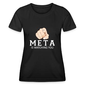 Meta Sieht Dich - Frauen Funktions-T-Shirt - Schwarz - Vorne - AI Model Female 172 light (172cm)