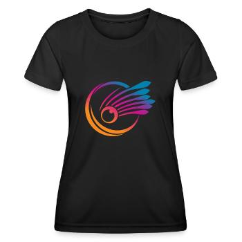 Badminton - Frauen Funktions-T-Shirt - Schwarz - Vorne - AI Model Female 172 light (172cm)
