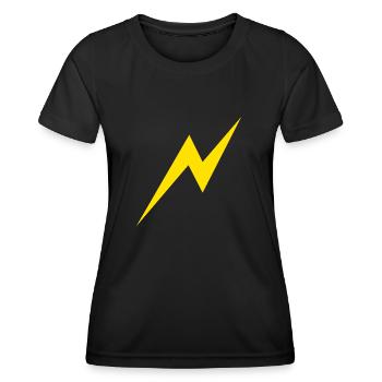 blitz gewitter himmel strom geschenkidee - Frauen Funktions-T-Shirt - Schwarz - Vorne - AI Model Female 172 light (172cm)
