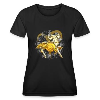 Divine Armor of the Aries Zodiac - Women's Functional T-Shirt - black - Front - AI Model Female 172 light (172cm)