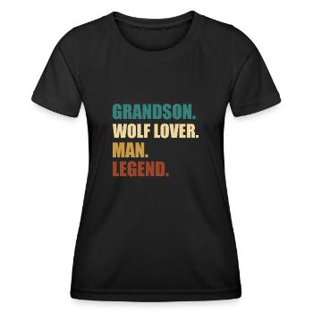 Wolf Grandson Legend - Women's Functional T-Shirt - black - Front - AI Model Female 172 light (172cm)