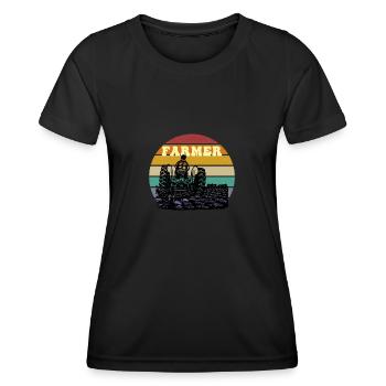 Landwirte sind die besten in ihrem Feld - Frauen Funktions-T-Shirt - Schwarz - Vorne - AI Model Female 172 light (172cm)