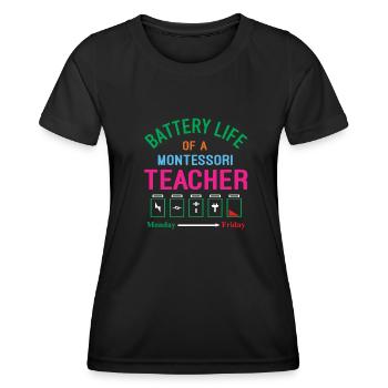 Montessori Teacher - Women's Functional T-Shirt - black - Front - AI Model Female 172 light (172cm)