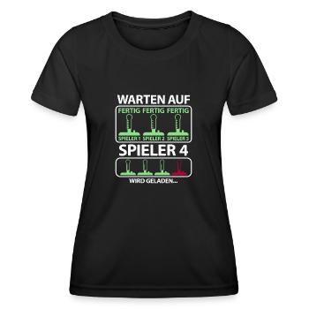 Schwangerschaft verkünden Baby 4 Kind viertes - Frauen Funktions-T-Shirt - Schwarz - Vorne - AI Model Female 172 light (172cm)