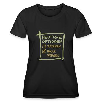 Anouk Fragen - Frauen Funktions-T-Shirt - Schwarz - Vorne - AI Model Female 172 light (172cm)