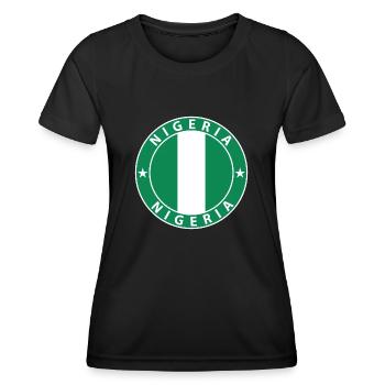 Nigeria - Frauen Funktions-T-Shirt - Schwarz - Vorne - AI Model Female 172 light (172cm)
