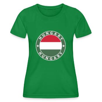Hungary - Women's Functional T-Shirt - kelly green - Front - AI Model Female 172 dark (172cm)