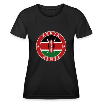 Kenia - Frauen Funktions-T-Shirt - Schwarz - Vorne - AI Model Female 172 light (172cm)