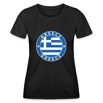 Griechenland - Frauen Funktions-T-Shirt - Schwarz - Vorne - AI Model Female 172 light (172cm)