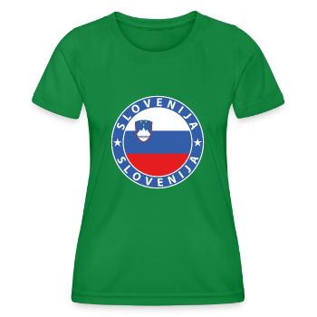 Slovenia - Women's Functional T-Shirt - kelly green - Front - AI Model Female 172 dark (172cm)