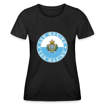 Saint-Marin - T-shirt sport Femme - noir - Devant - AI Model Female 172 light (172cm)