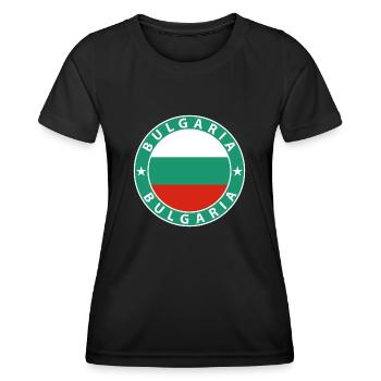 Bulgarie - T-shirt sport Femme - noir - Devant - AI Model Female 172 light (172cm)