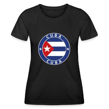 Kuba - Frauen Funktions-T-Shirt - Schwarz - Vorne - AI Model Female 172 light (172cm)