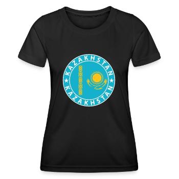 Kazakhstan - T-shirt sport Femme - noir - Devant - AI Model Female 172 light (172cm)