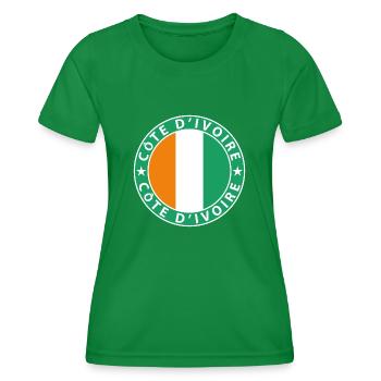 Ivory Coast - Women's Functional T-Shirt - kelly green - Front - AI Model Female 172 dark (172cm)