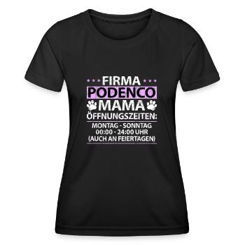 Podenco Windhund Canario Mama Hundebesitzerin - Frauen Funktions-T-Shirt - Schwarz - Vorne - AI Model Female 172 light (172cm)