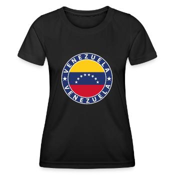Venezuela - T-shirt sport Femme - noir - Devant - AI Model Female 172 light (172cm)