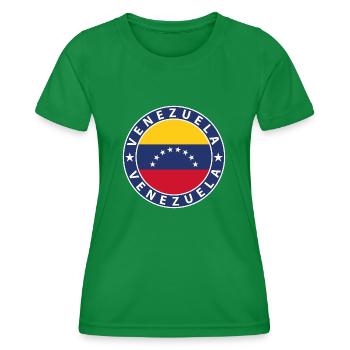 Venezuela - Women's Functional T-Shirt - kelly green - Front - AI Model Female 172 dark (172cm)