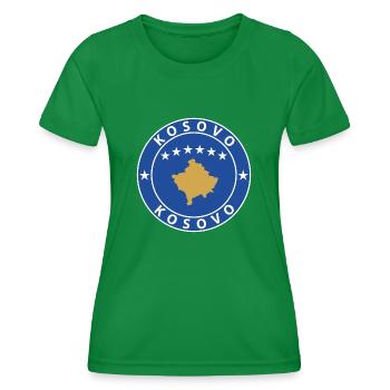 Kosovo - T-shirt sport Femme - vert - Devant - AI Model Female 172 dark (172cm)