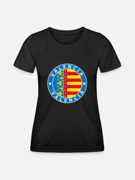 Valencia - Frauen Funktions-T-Shirt - Schwarz
