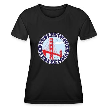 San Francisco - T-shirt sport Femme - noir - Devant - AI Model Female 172 light (172cm)