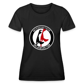 Antifaschistische Urlaubsaktion auf Sylt - Frauen Funktions-T-Shirt - Schwarz - Vorne - AI Model Female 172 light (172cm)