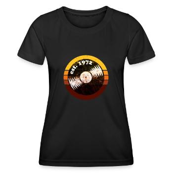 Vintage 1972 - Frauen Funktions-T-Shirt - Schwarz - Vorne - AI Model Female 172 light (172cm)