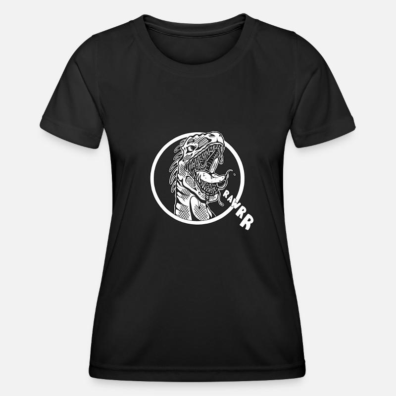 Dinosaur T-Rex Rawr - Women's Functional T-Shirt - black
