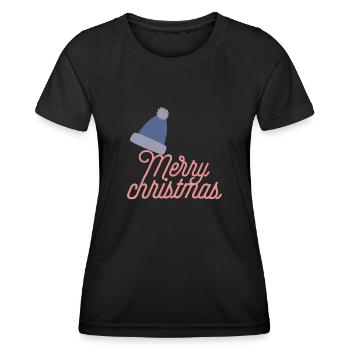 Merry christmas - Frauen Funktions-T-Shirt - Schwarz - Vorne - AI Model Female 172 light (172cm)