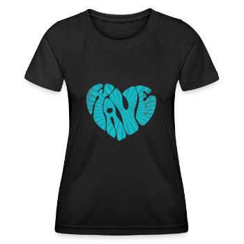 Vague - T-shirt sport Femme - noir - Devant - AI Model Female 172 light (172cm)