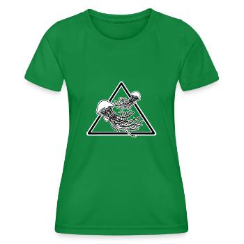Schönes Quallen Design in Schwarz / Weiss - Frauen Funktions-T-Shirt - Kelly Green - Vorne - AI Model Female 172 dark (172cm)